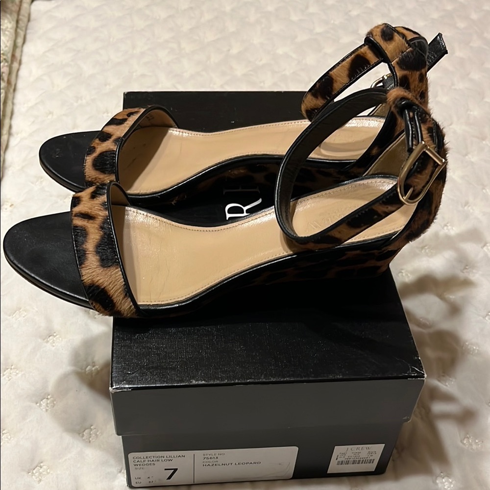 J.Crew Collection Leopard Print Sandals